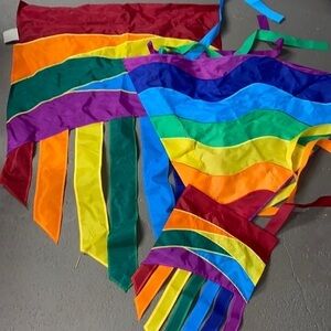 Rainbow flags 3 piece set large medium and small decor decoration outdoor NEW